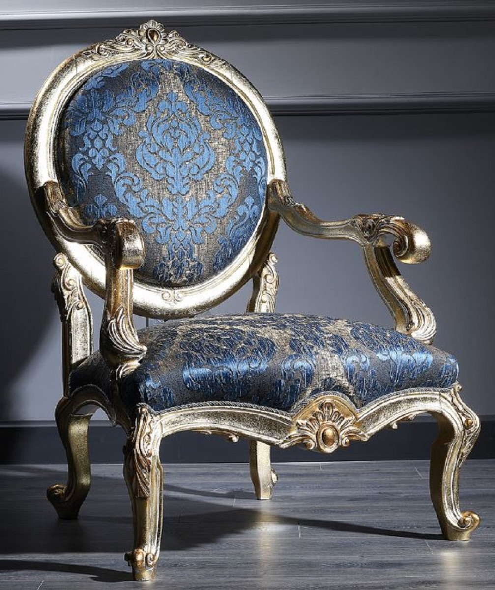 Handgefertigter Luxus Barock Stuhl von Casa Padrino